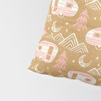 Little Camper - pink and gold Pillow Sham Gallery Image 4