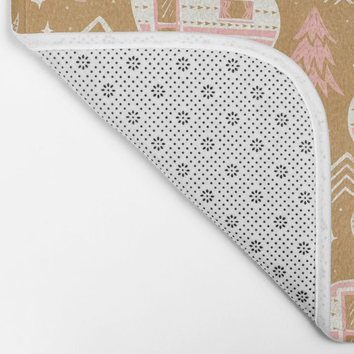 Little Camper - pink and gold Bath Mat Gallery Image 2