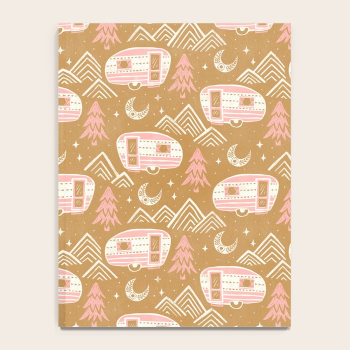 Little Camper - pink and gold Notebook Gallery Image 4
