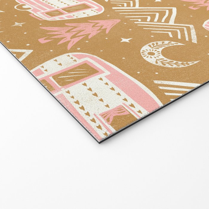 Little Camper - pink and gold Welcome Mat Gallery Image 2