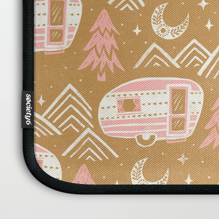 Little Camper - pink and gold Laptop Sleeve Gallery Image 3