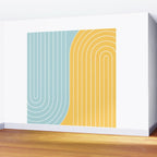 Two Tone Line Curvature II Wall Mural Gallery Image 2