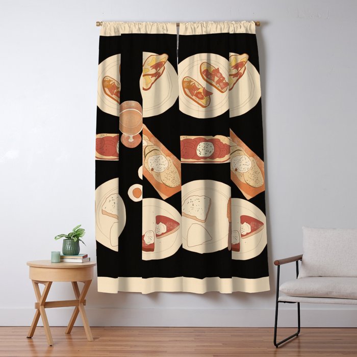 Breakfast 3 Window Curtain Gallery Image 1