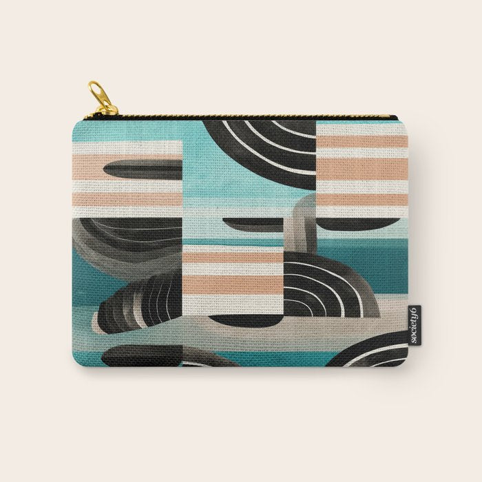 Retro Geometric Shapes 3 Carry All Pouch Gallery Image 1