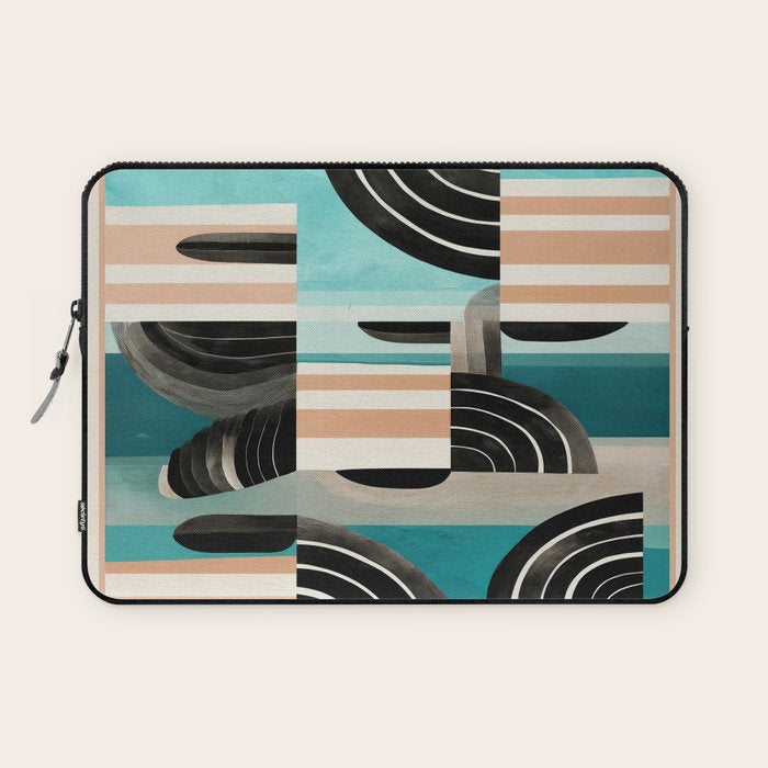 Retro Geometric Shapes 3 Laptop Sleeve Gallery Image 1