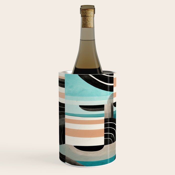 Retro Geometric Shapes 3 Wine Chiller Gallery Image 1