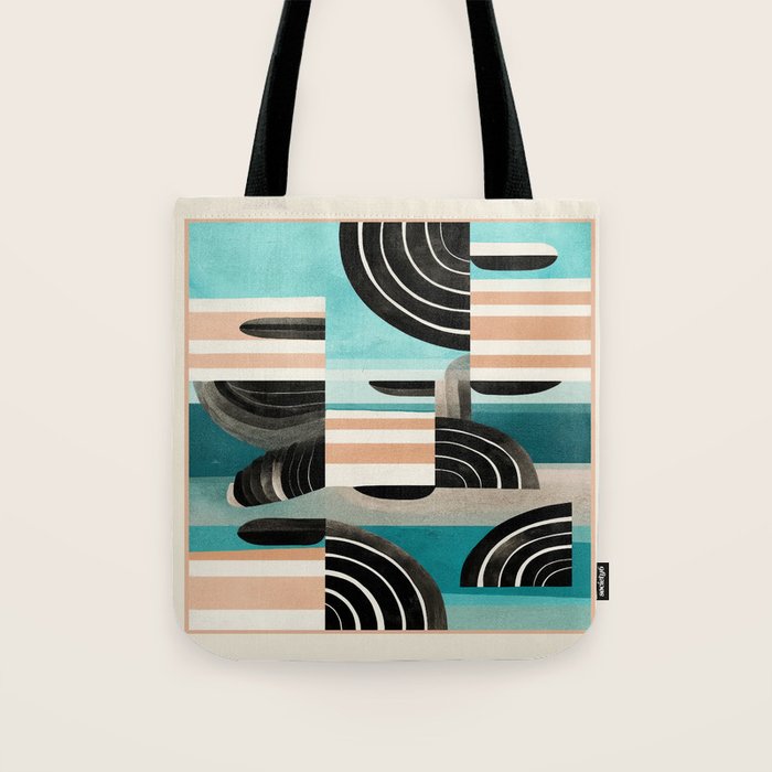 Retro Geometric Shapes 3 Tote Bag Gallery Image 1