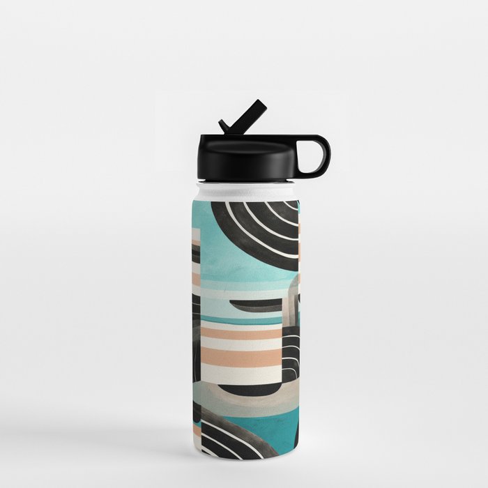 Retro Geometric Shapes 3 Water Bottle Gallery Image 1