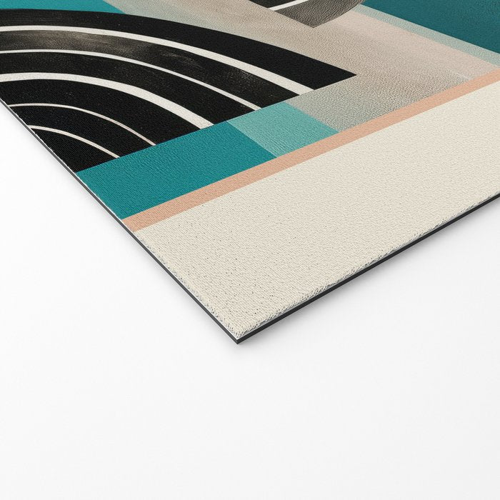Retro Geometric Shapes 3 Welcome Mat Gallery Image 2