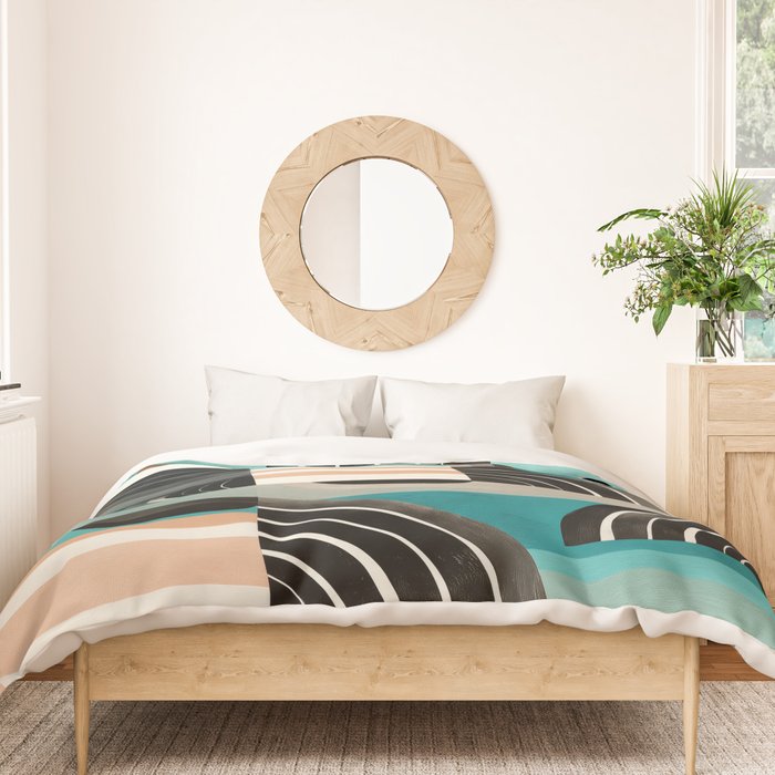 Retro Geometric Shapes 3 Duvet Cover Gallery Image 3