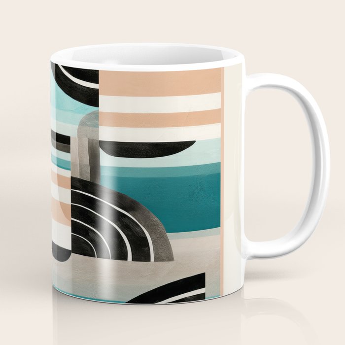 Retro Geometric Shapes 3 Coffee Mug Gallery Image 1