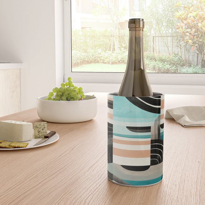 Retro Geometric Shapes 3 Wine Chiller Gallery Image 4