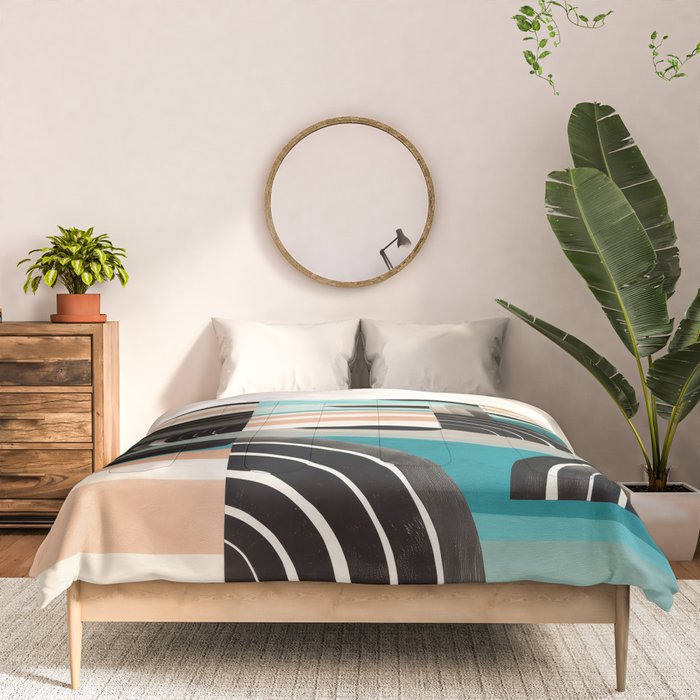 Retro Geometric Shapes 3 Comforter Gallery Image 3