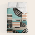 Retro Geometric Shapes 3 Duvet Cover Gallery Image 6