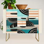 Retro Geometric Shapes 3 Credenza Gallery Image 1