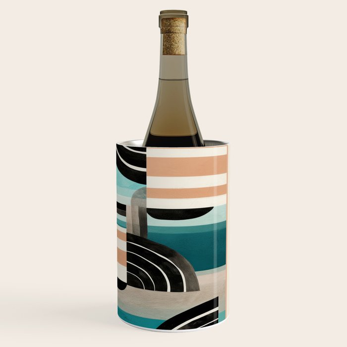Retro Geometric Shapes 3 Wine Chiller Gallery Image 3
