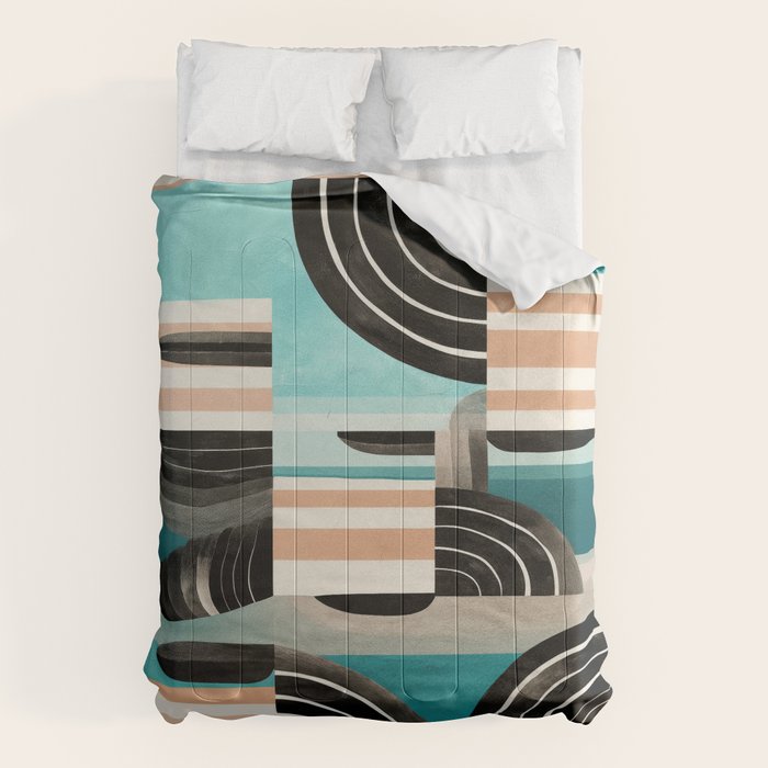 Retro Geometric Shapes 3 Comforter Gallery Image 6