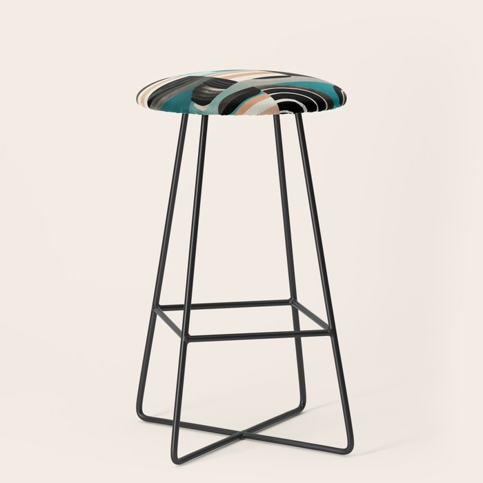 Retro Geometric Shapes 3 Stool Gallery Image 1