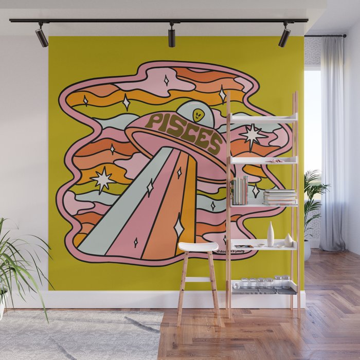 Pisces UFO Wall Mural Gallery Image 1