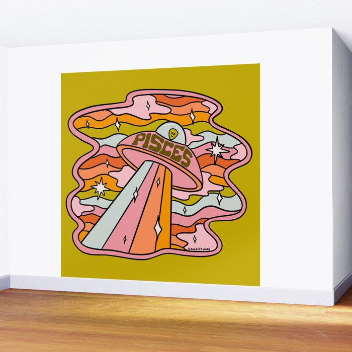 Pisces UFO Wall Mural Gallery Image 2