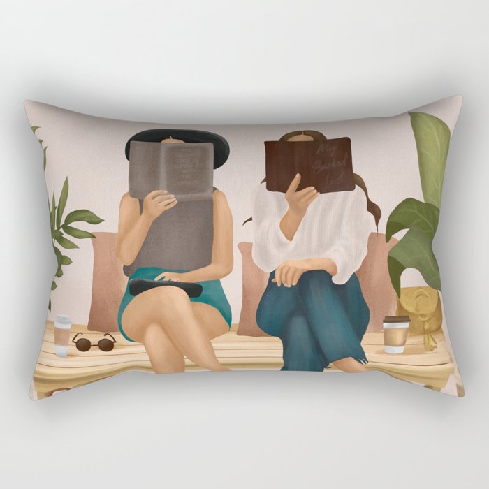 We are Reading Rectangular Pillow Gallery Image 1