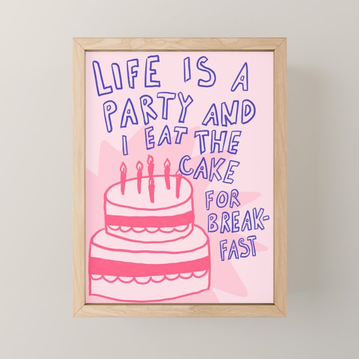 Cake for Breakfast Mini Art Print Gallery Image 1