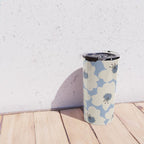Retro Floral Light Blue Travel Mug Gallery Image 4