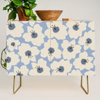 Retro Floral Light Blue Credenza Gallery Image 1