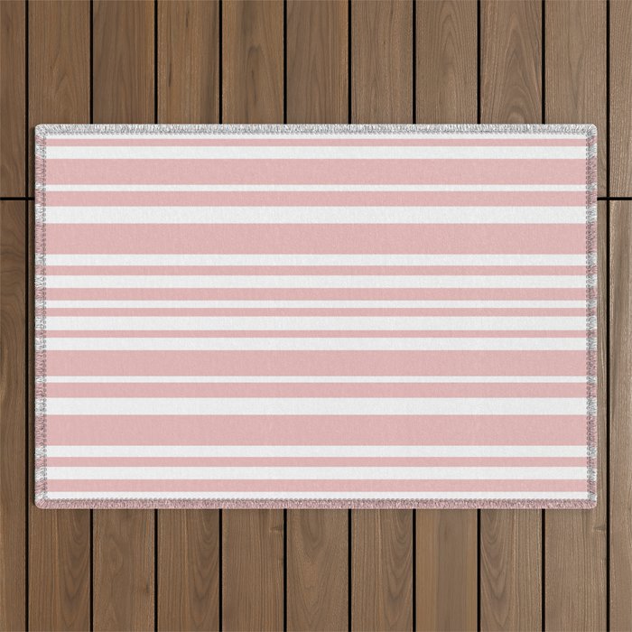 Classic Stripes XXIX - Blush Pink Outdoor Rug Gallery Image 1