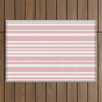 Classic Stripes XXIX - Blush Pink Outdoor Rug Gallery Image 1