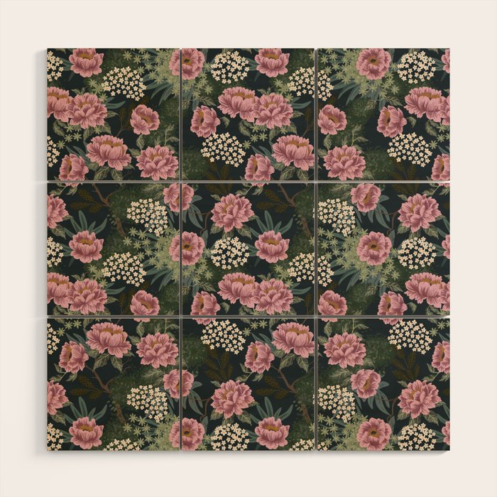 Rosewood Cottage Night Wood Wall Art Gallery Image 1