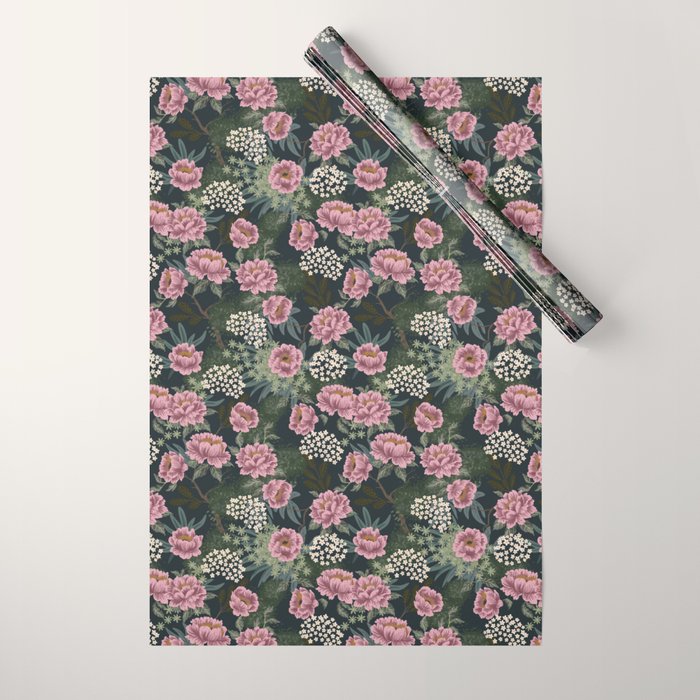 Rosewood Cottage Night Wrapping Paper Gallery Image 1