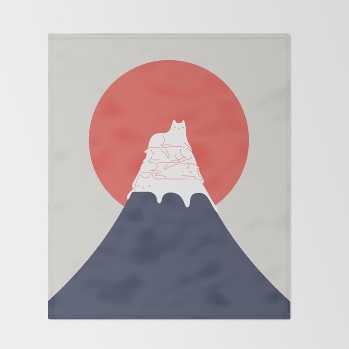 Cat Landscape 30 Throw Blanket Gallery Image 2