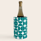 Mid Century Modern Geometric 04 Teal Wine Chiller Gallery Image 1