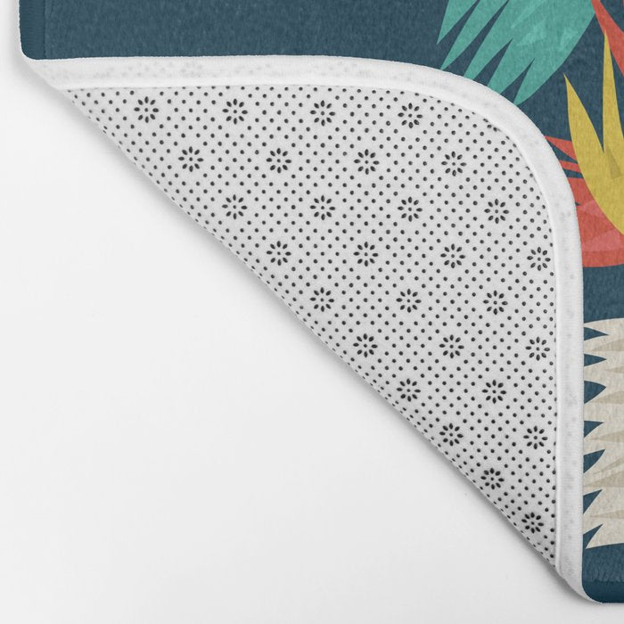 Hedgehog with flowers Bath Mat Gallery Image 2