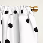 Pink white black watercolor polka dots Window Curtain Gallery Image 2