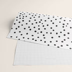 Pink white black watercolor polka dots Wrapping Paper Gallery Image 2