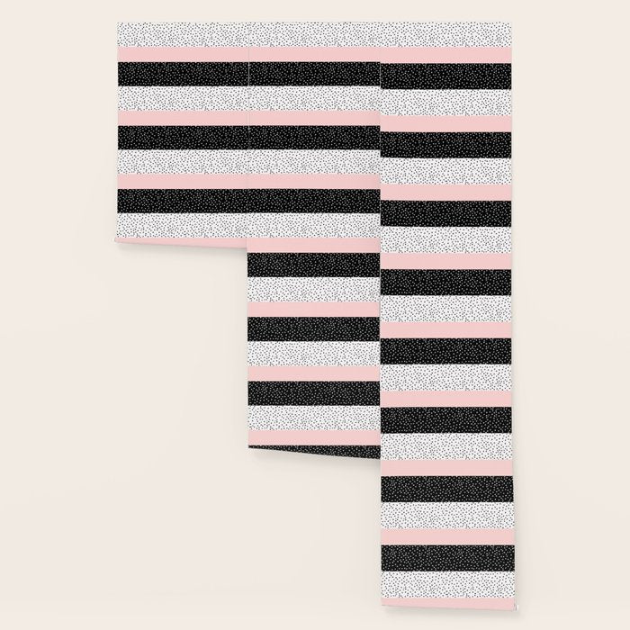 Pink white black watercolor polka dots Wallpaper Gallery Image 3
