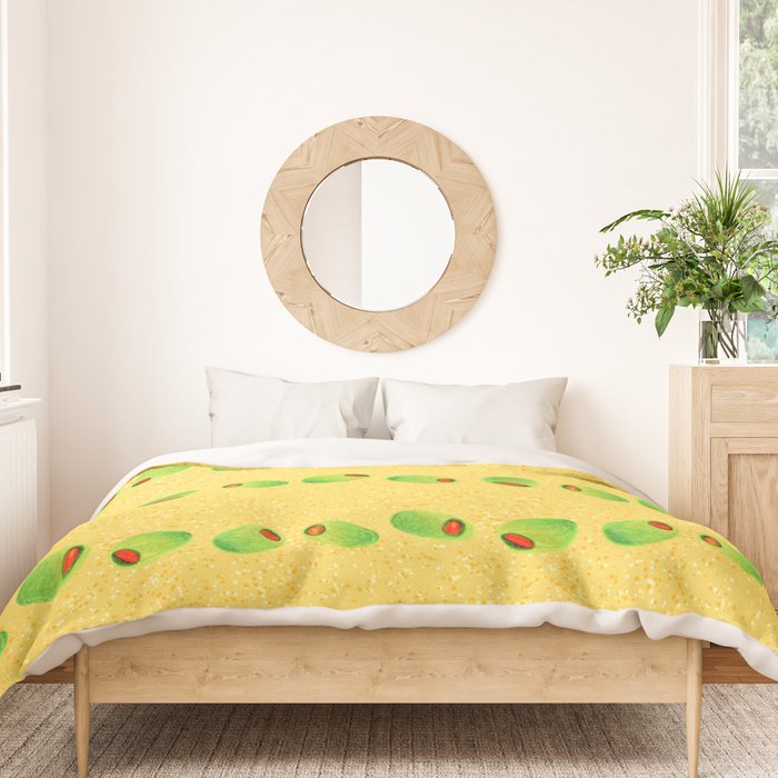 Olive Snack in Green & Yellow Duvet Cover Gallery Image 3