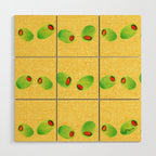 Olive Snack in Green & Yellow Wood Wall Art Gallery Image 1