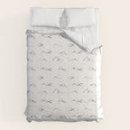 Black and white mountain landscape pattern Comforter Gallery Image 6