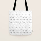 Black and white mountain landscape pattern Tote Bag Gallery Image 1