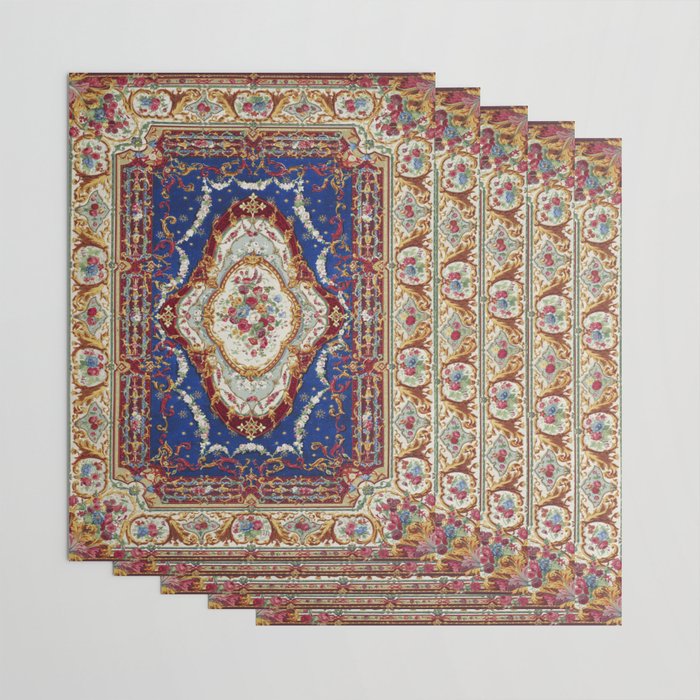 Wonderfully Detailed Persian Rug Oriental Victorian Style Carpet Design Wrapping Paper Gallery Image 3