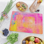 Be A Rainbow In Someone's Cloud | Modern Bohemian Watercolor Painting Optimism Positivity Good Vibes Cutting Board Gallery Image 2