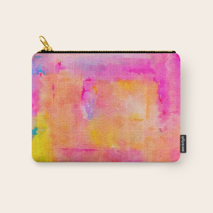 Be A Rainbow In Someone's Cloud | Modern Bohemian Watercolor Painting Optimism Positivity Good Vibes Carry All Pouch Gallery Image 1