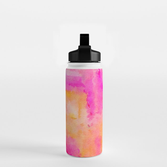 Be A Rainbow In Someone's Cloud | Modern Bohemian Watercolor Painting Optimism Positivity Good Vibes Water Bottle Gallery Image 2
