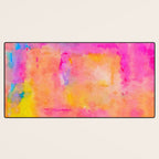Be A Rainbow In Someone's Cloud | Modern Bohemian Watercolor Painting Optimism Positivity Good Vibes Desk Mat Gallery Image 3