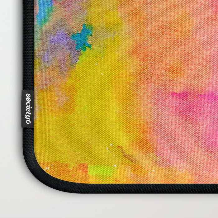 Be A Rainbow In Someone's Cloud | Modern Bohemian Watercolor Painting Optimism Positivity Good Vibes Laptop Sleeve Gallery Image 3