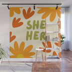 She/Her Pronouns Wall Mural Gallery Image 1