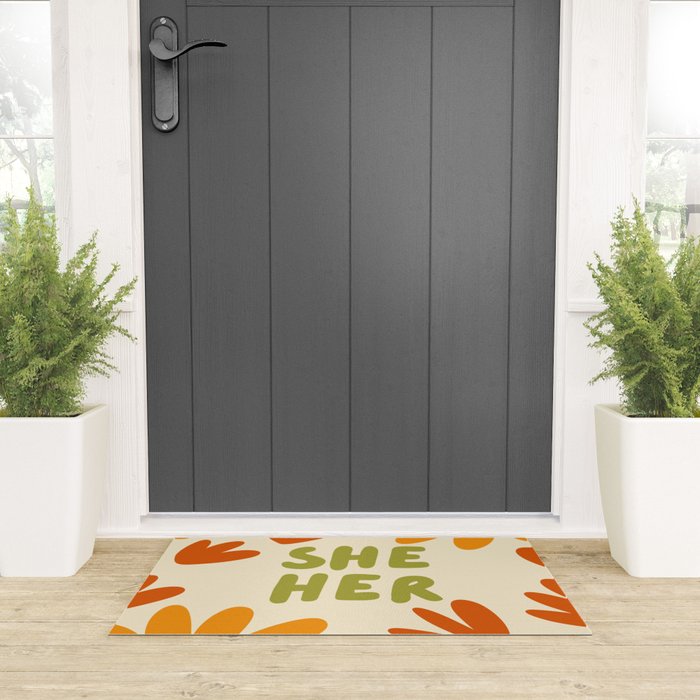 She/Her Pronouns Welcome Mat Gallery Image 3